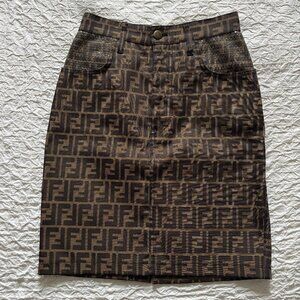 Vintage Fendi Zucca Skirt